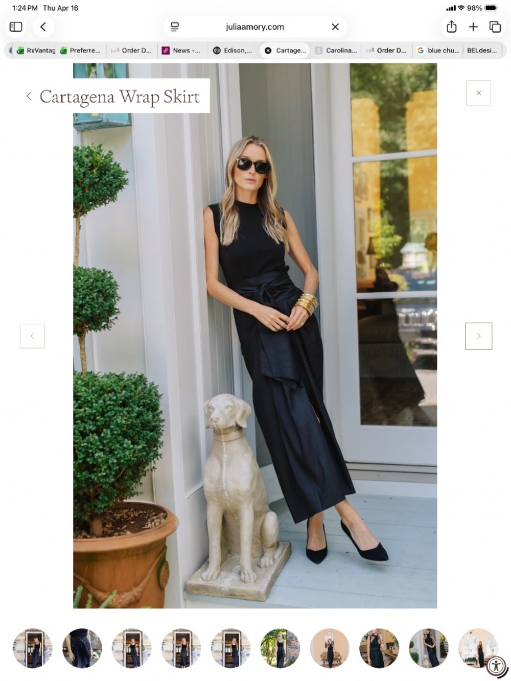 Julia Amory Cartagena Skirt Black Small